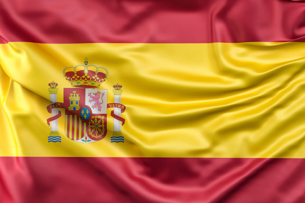 Bandeira da Espanha, representando o serviço de Tradução Juramentada de Espanhol