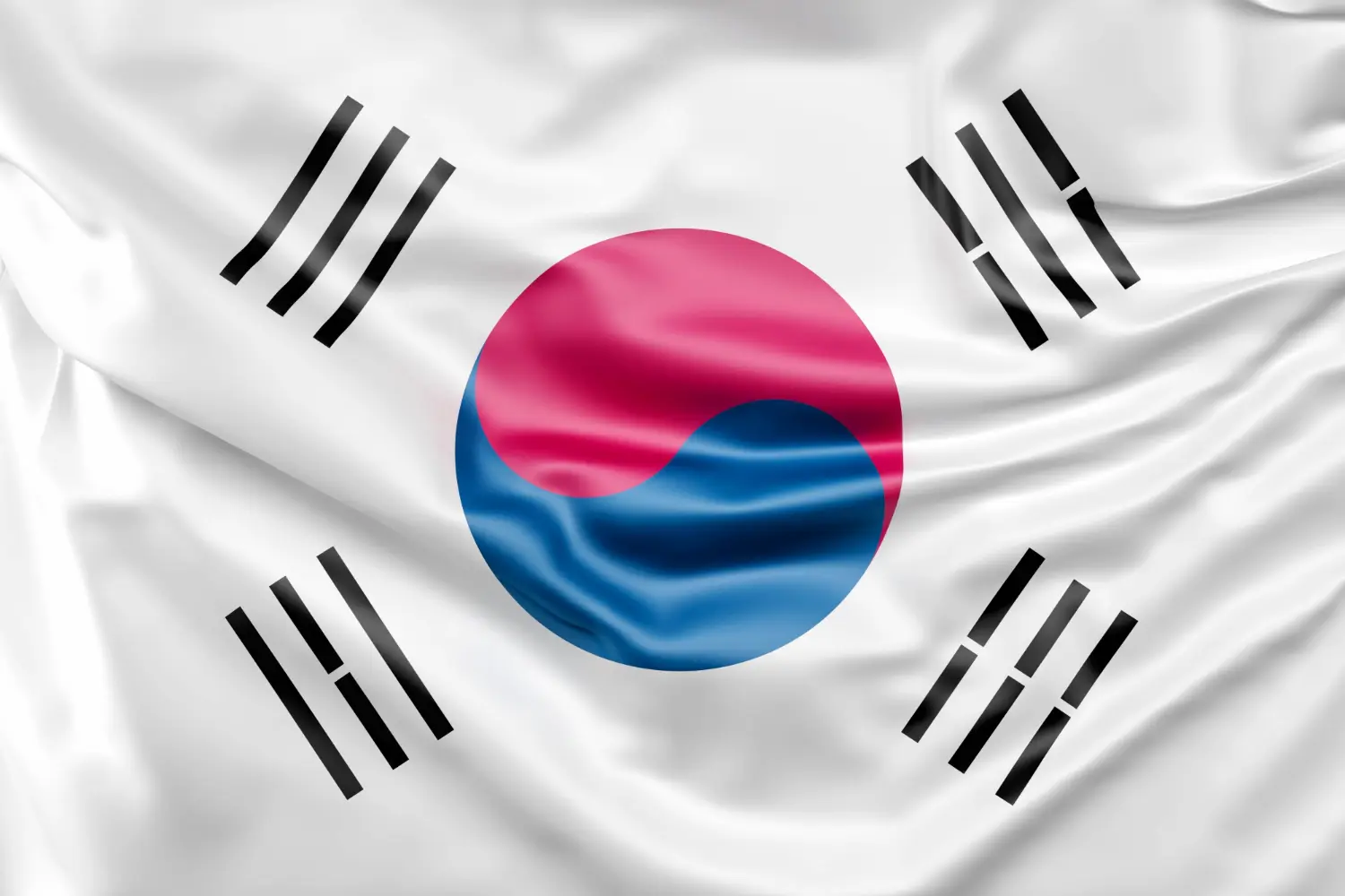 bandeira da coreia, representando o tradutor de coreano para portugues